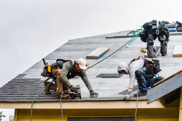Professional Gutter Installation technician working in Penrose, CO